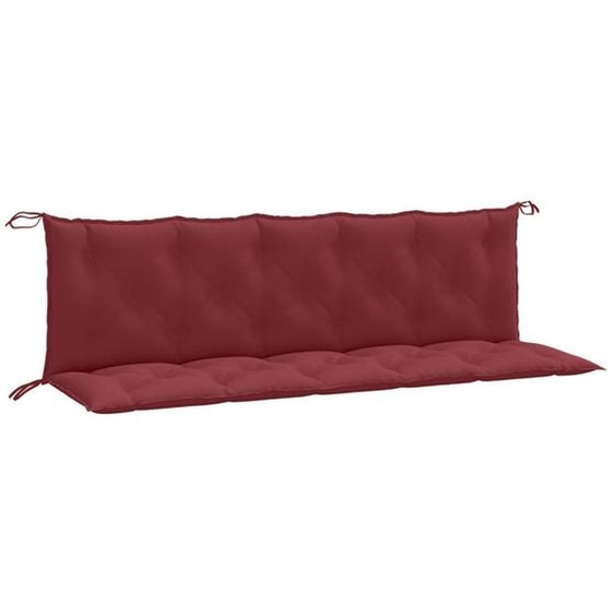 Coussins de banc de jardin 2 pcs. Mélange rouge vin 180x50x7 cm Tissu