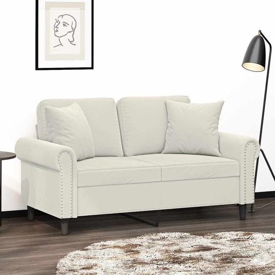 Coussins décoratifs lot de 2 Crème 40x40 cm Velours