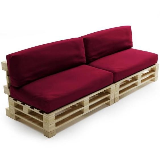 Coussins Palette Déhoussable Imperméable - LOT X2 Bananair Rouge