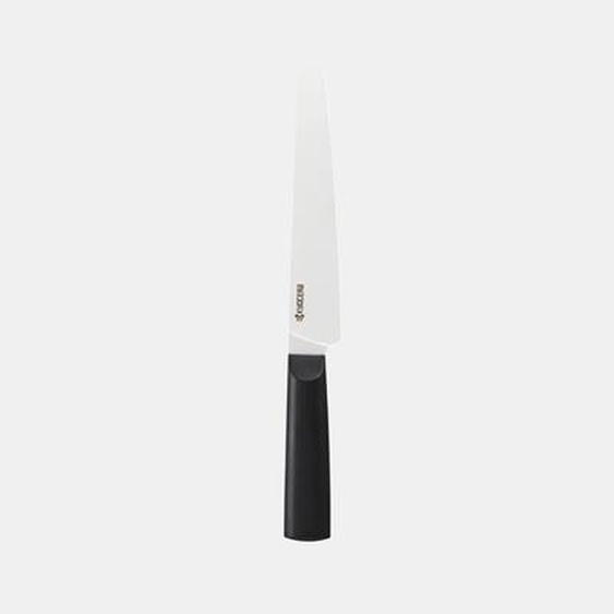 Couteau à pain - Céramique - 18 cm - Lame avec micro-dentures - Chowa - Manche noir
