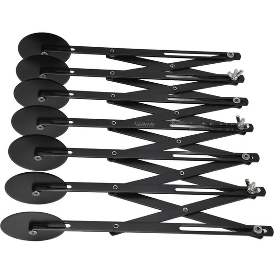 Couteau à pâte en acier inoxydable Coupe-pizza extensible Rouleau à pâtisserie multi-roues Coupe-pâte à 7 roues
