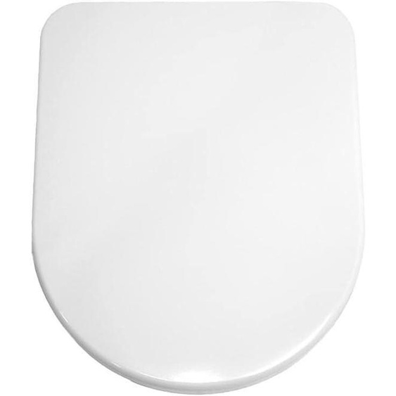 Couvercle de toilette avec mécanisme de fermeture douce, de couleur blanche