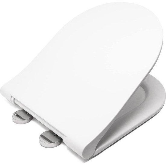 Couvercle de toilettes ovale antibactérien avec fermeture rapide
