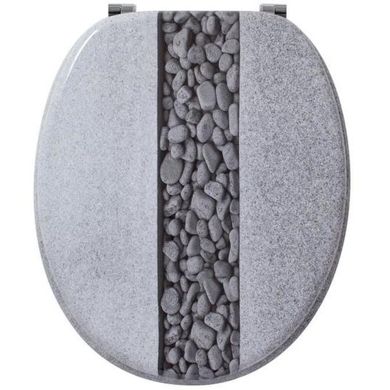 Couvercle de WC Wirquin gris pierre, bois, MDF