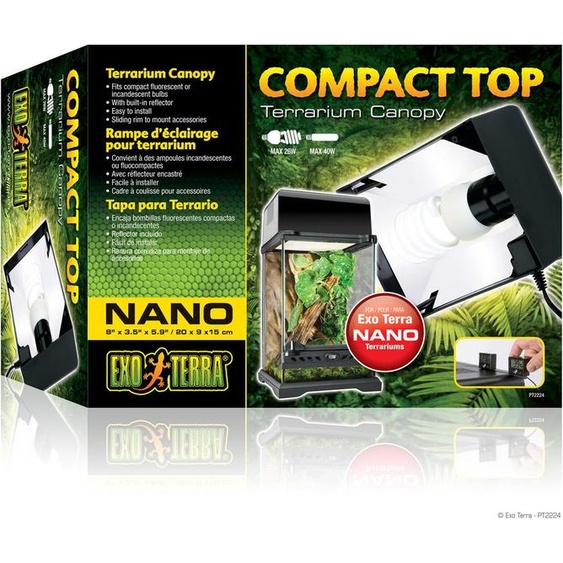 Couvercle Exo Terra Compact Top, Nano 20 x 15 x 9 cm