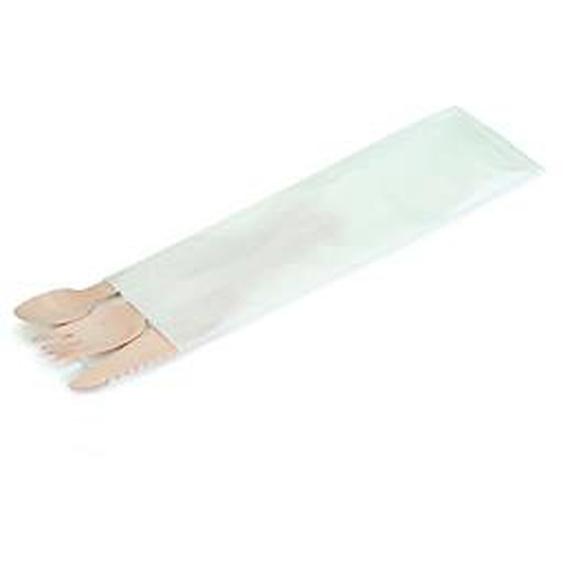 Couverts de table jetables en bois - Kit de 4 pièces - Lot de 500