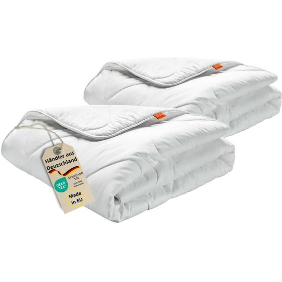 Couverture 135 x 200 cm, set de 2, couverture dhiver, 100% microfibres, convient aux personnes allergiques, sleepling Basic 100