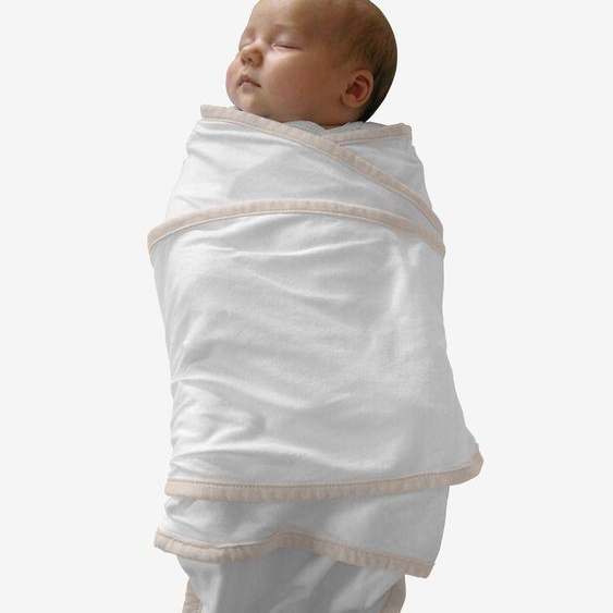 Couverture à emmailloter Miracle blanc/beige