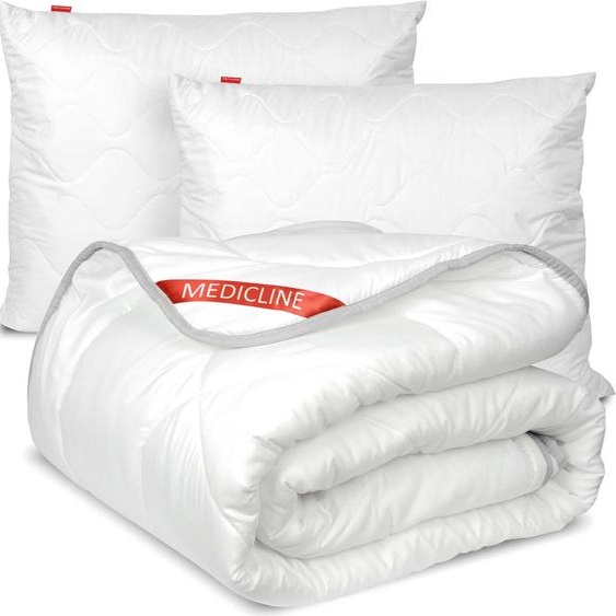 Couverture Antiallergique en Microfibre 160X200 Cm + 2X oreiller 70X80 Cm - Blanc