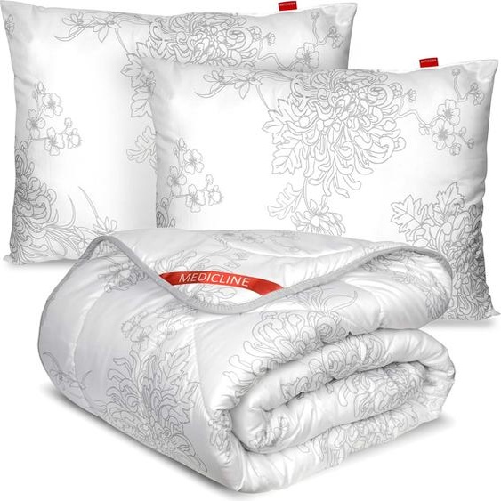 Couverture Antiallergique en Microfibre 160X200 Cm + 2X oreiller 70X80 Cm - Blanc