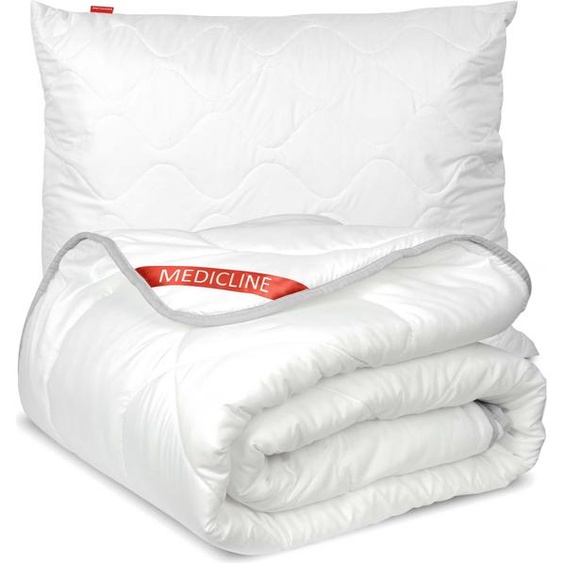 Couverture antiallergique en microfibre pour toute lannée 200X220 cm + oreiller 70X80 cm - Blanc