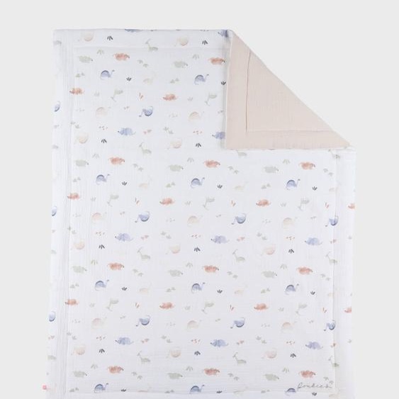Couverture Bébé 75* Mousseline De Coton Bio Ecru