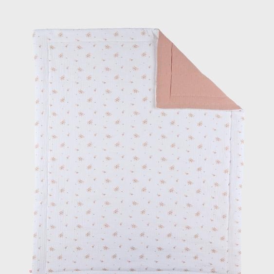 Couverture Bébé 75*100cm Mousseline De Coton Bio Ecru