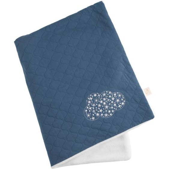 Couverture Bébé En Coton Avec Broderie Bleu