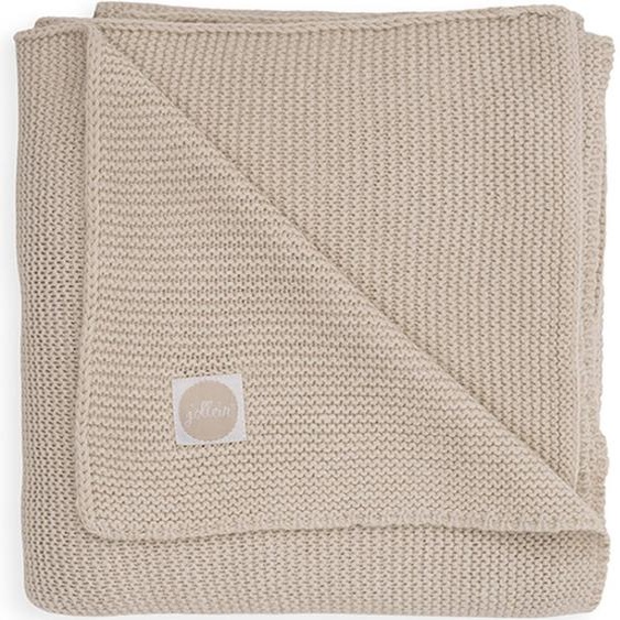 Couverture Bébé En Coton Basic Knit Nougat (75 X 100 Cm) Beige
