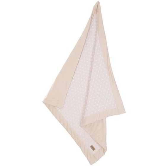 Couverture Bébé En Coton Oeko-tex Pois En Relief Frosty Almond Beige Amande