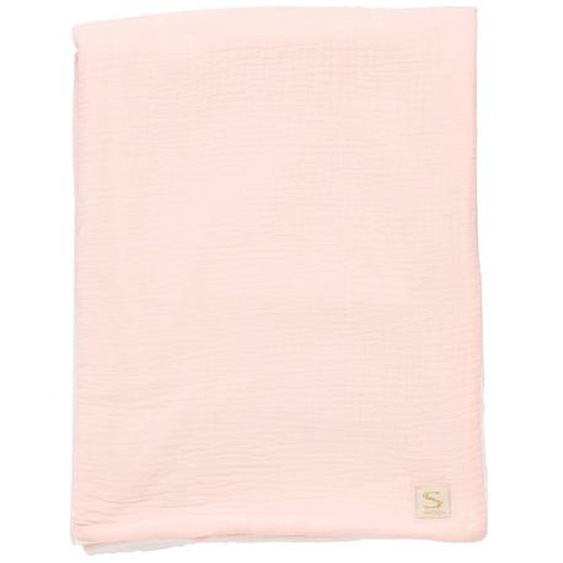 Couverture Bébé En Gaze De Coton Et Polaire - Uni Terracotta Rose