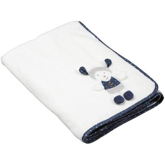 Couverture Bébé En Velours - Merlin Blanc
