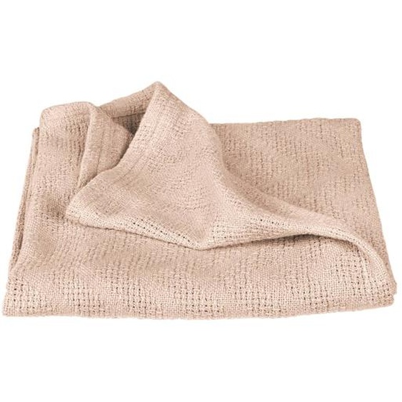 Couverture Bébé Tricot En Coton Oeko-tex Frosty Almond Beige Amande