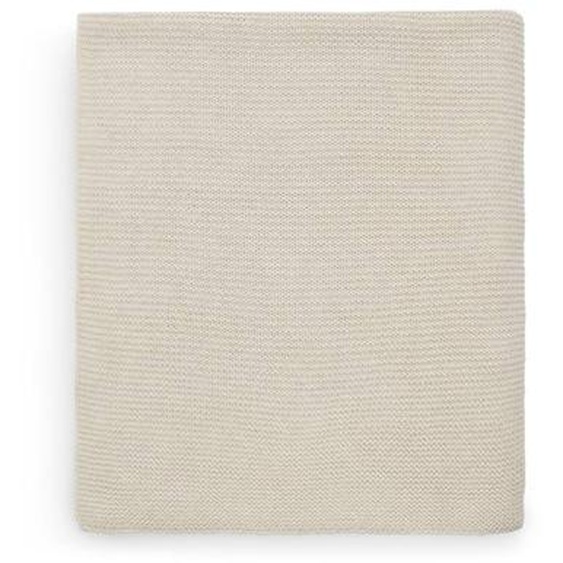 Couverture Berceau Basic Knit En Coton Beige