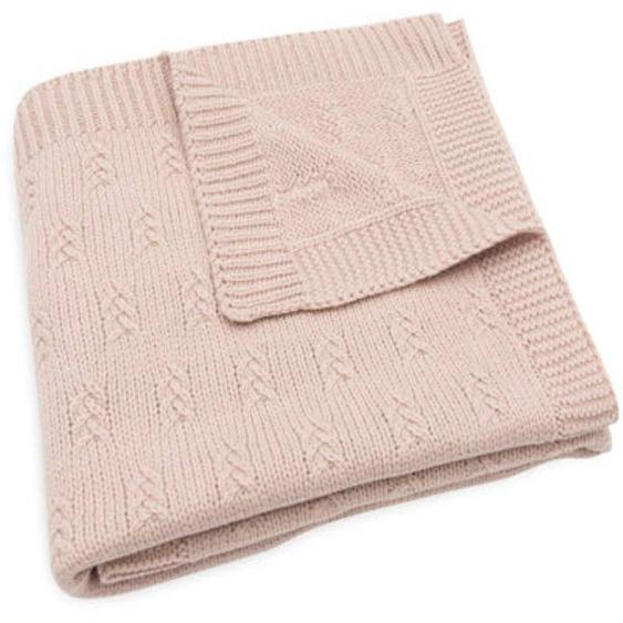 Couverture Berceau Grain Knit En Coton Rose