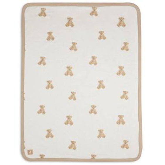 Couverture Berceau Jersey Teddy Bear En Coton Bio Beige