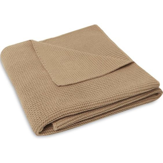 Couverture Berceau Knit En Coton Marron Clair
