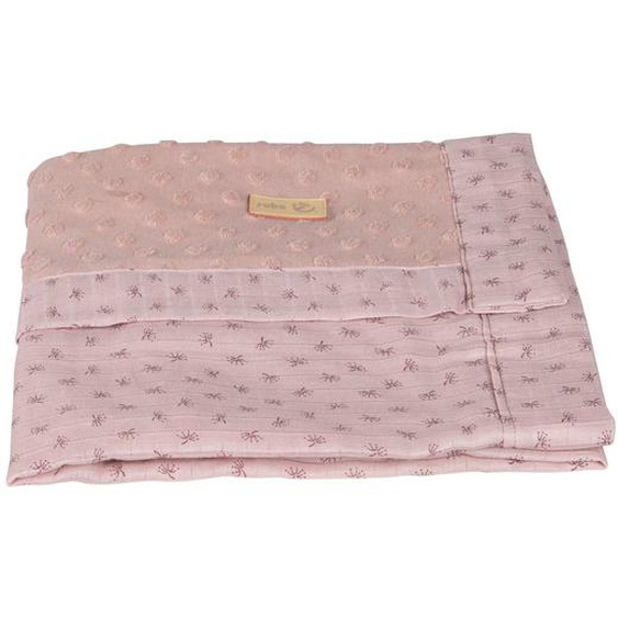 Couverture Câline En Coton Bio À Motif Pois En Relief Lil Planet Rose Pastel