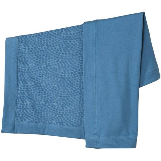 Couverture Câline En Coton Bio À Motif Pois En Relief Seashells Bleu Indigo