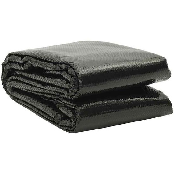 Couverture de piscine Noir 975 x 488 cm PE