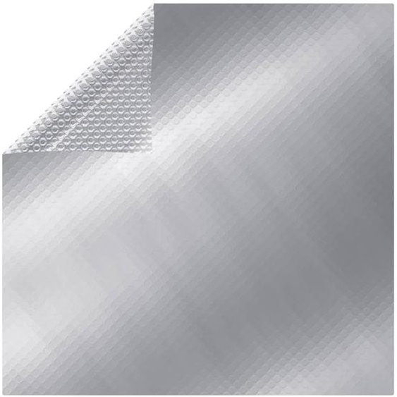Couverture de piscine rectangulaire 1000x600 cm PE Argenté