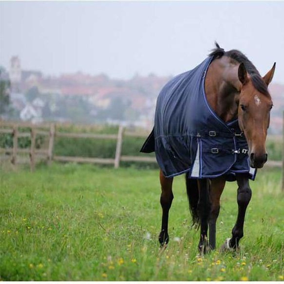 Couverture de pré Equithème avec couvre-cou amovible 1680D 220g