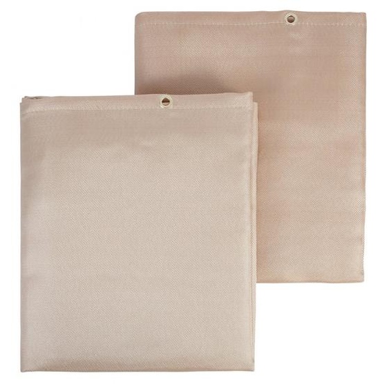 Couverture de soudure 1900 x 2420 mm - Couverture de protection résistante à la chaleur - Tissu de protection thermique 537 ℃ - Tapis chauffant en fibre de carbone - Couverture anti-feu - Tapis anti-feu doré