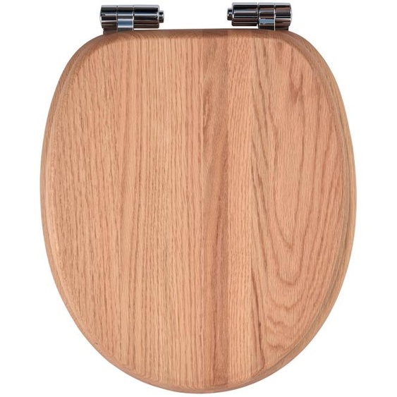 Couverture de toilette en bois massif – chêne, avec mécanisme de fermeture douce, fixation rapide et surface Easy-Clean