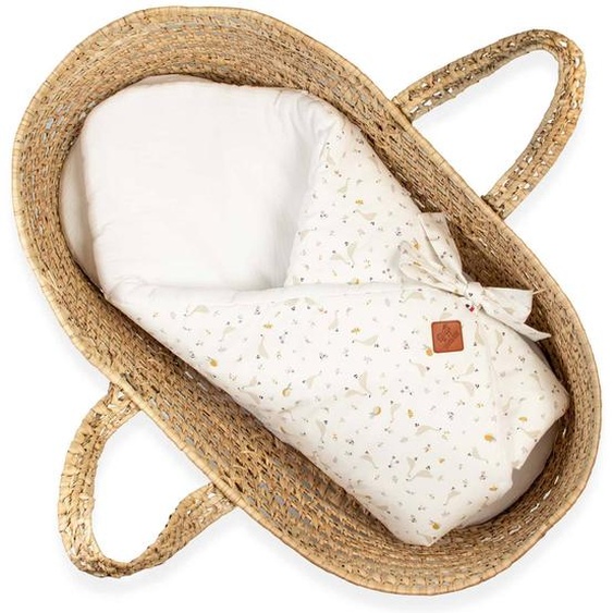 Couverture Demmaillotage En Coton Sidonia Sidonia, Beige, Écru, Blanc