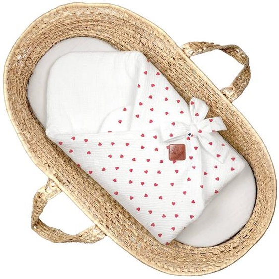 Couverture Demmaillotage En Gaze De Coton Lovio Rouge