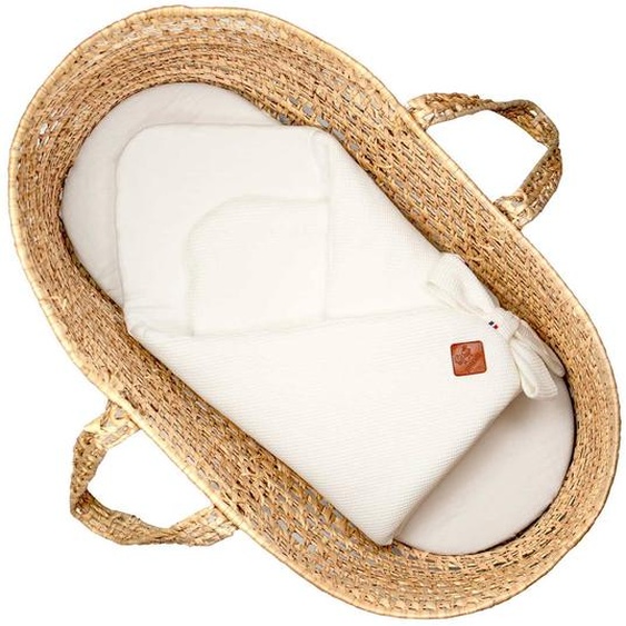 Couverture Demmaillotage En Nid Dabeille Écru