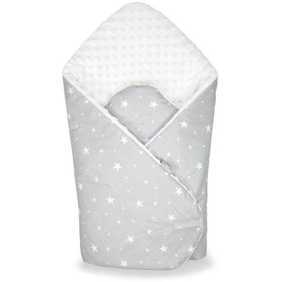 Couverture Demmaillotage Minky Stella Gris Écru