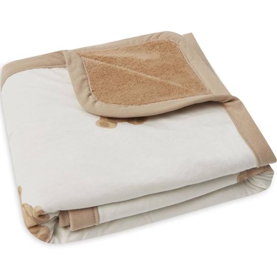 Couverture En Coton Bio Ours Teddy Bear (75 X 100 Cm) Blanc, Marron Clair