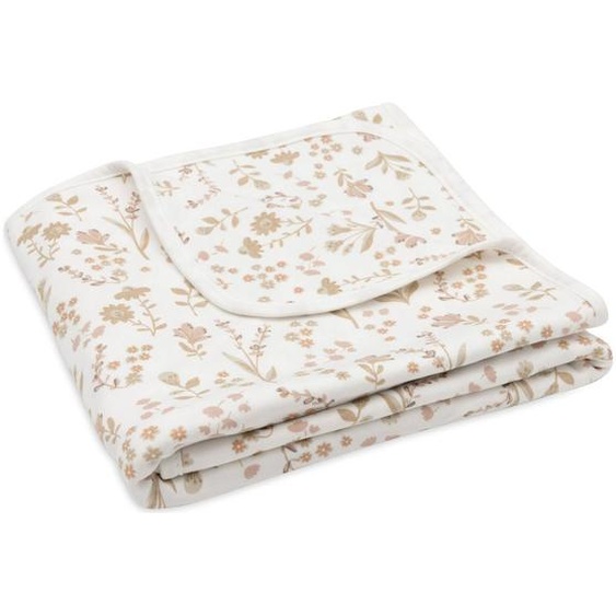 Couverture En Coton Ecru, Marron