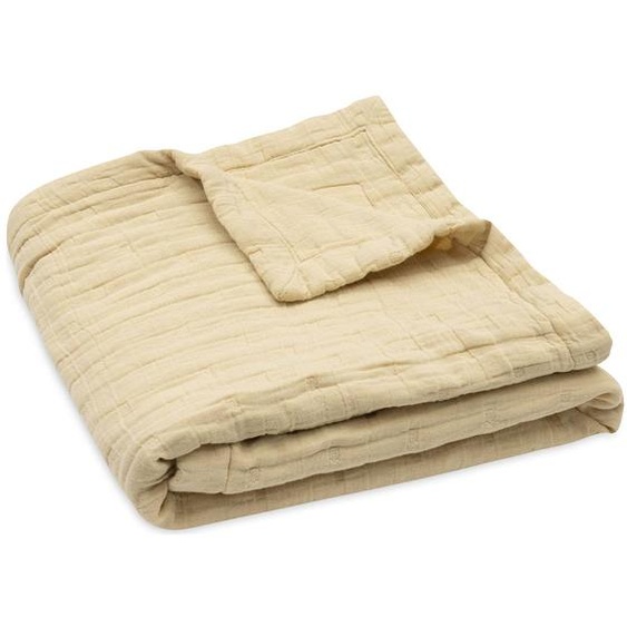 Couverture En Coton Fringe Moonstone-ivory (75 X 100 Cm) Jaune, Blanc