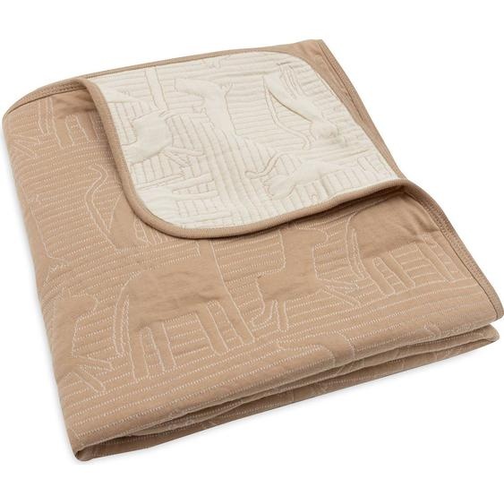 Couverture En Coton Jungle Jambo Biscuit-oatmeal (100 X 150 Cm) Beige, Marron