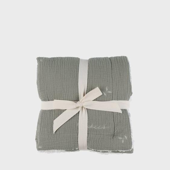 Couverture En Gaze Coton Bio 75x100 Vert