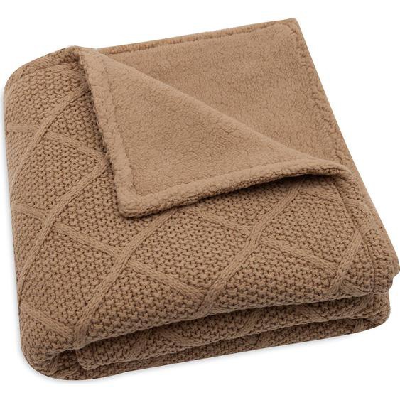 Couverture En Tricot Marron Foncé