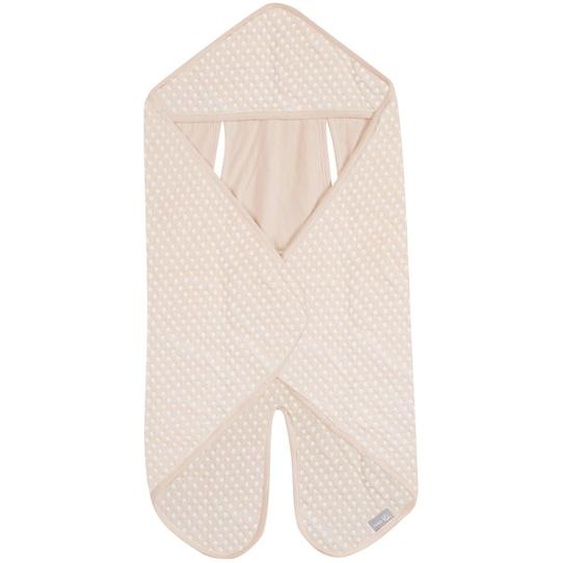 Couverture Enveloppante En Coton Bio Motif Pois En Relief Frosty Almond Beige Amande
