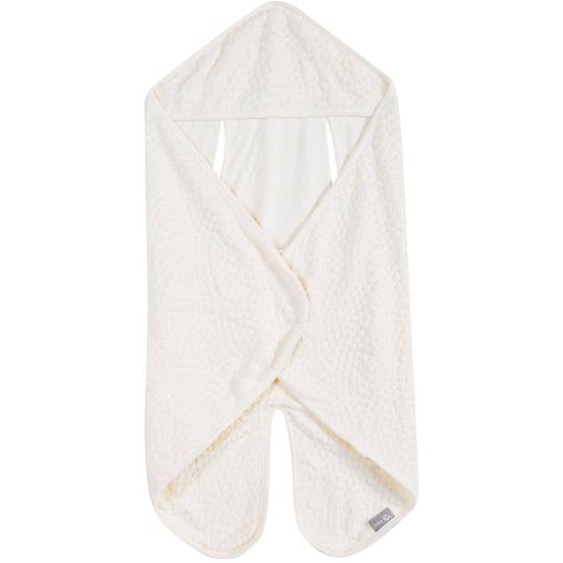 Couverture Enveloppante En Coton Bio Motif Pois En Relief Seashells Ecru