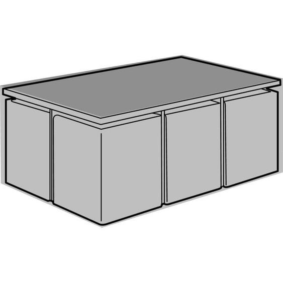 Couverture étanche en polyéthylène vert pour mobilier de jardin rectangulaire 6 places