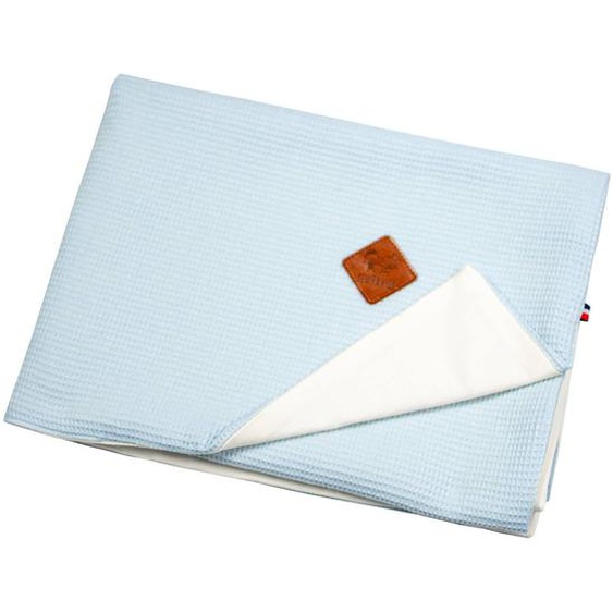 Couverture Été En Coton Nid Dabeille Bleu