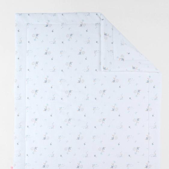 Couverture Imprimé Savane En Jersey Gaufré Beige