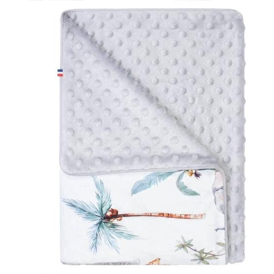 Sevira Kids Couverture Légère En Minky Safari Safari, Vert, Gris, Blanc